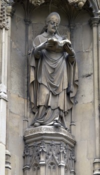 Statue at Canterbury Cathedral. Photograph by Tommy Heyne. Archbishop Cranmer