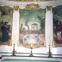 Photograph by Tommy Heyne. Brompton Oratory Tryptic: Thomas More, Tyburn, Cardinal Fisher