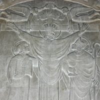 Photograph by Tommy Heyne. Relief of Thomas More and Cardinal John Fisher, Westminster Cathedral