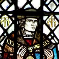 Photograph by Tommy Heyne. Thomas More stained glass, Lincoln's Inn